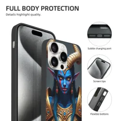 Custodia per iPhone 15 Pro/Pro Max con motivo della Regina degli Elfi Oscuri - okomall