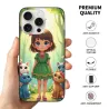 iPhone 15/Pro/Max 夢幻森林少女手機殼 - OKOMALL