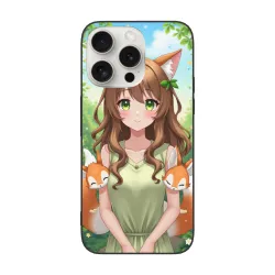 iPhone 15/Pro/Max Anime Girl Phone Case - Vibrant Forest Girl | OKOMALL