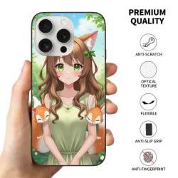 iPhone 15/Pro/Max Anime Girl Phone Case - Vibrant Forest Girl | OKOMALL