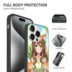 iPhone 15/Pro/Max Anime Girl Phone Case - Vibrant Forest Girl | OKOMALL