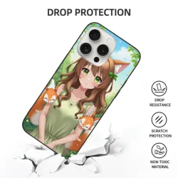 iPhone 15/Pro/Max Anime Girl Phone Case - Vibrant Forest Girl | OKOMALL