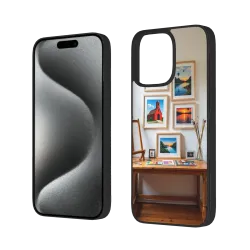 iPhone 15/Pro/Max アート風景スマホケース - 暖かく優しい家 | OKOMALL