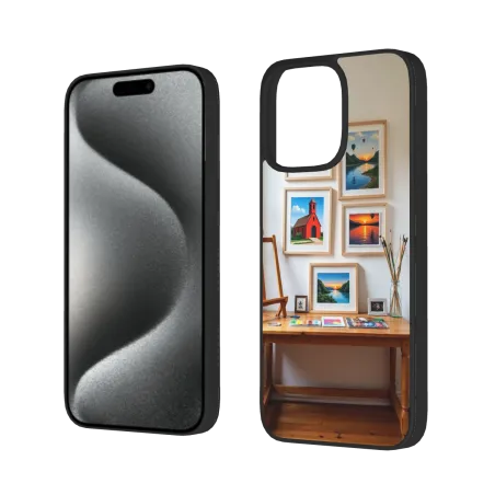 Funda para iPhone 15/Pro/Max con diseño artístico de paisaje - Hogar cálido | OKOMALL