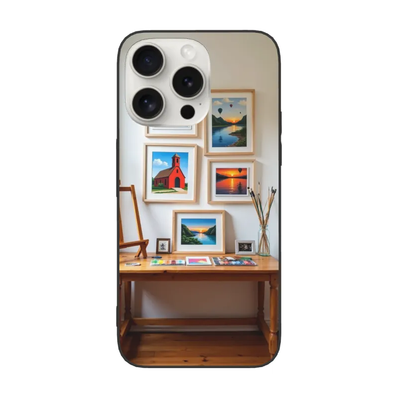 Funda para iPhone 15/Pro/Max con diseño artístico de paisaje - Hogar cálido | OKOMALL