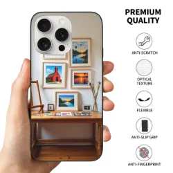 Funda para iPhone 15/Pro/Max con diseño artístico de paisaje - Hogar cálido | OKOMALL