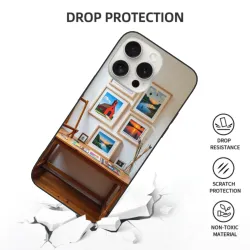 Funda para iPhone 15/Pro/Max con diseño artístico de paisaje - Hogar cálido | OKOMALL