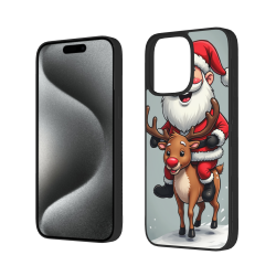 iPhone 15-Hülle mit Rentier-Weihnachtsdesign - okomall