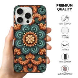 异域花卉纹理iPhone 15 Pro/Pro Max手机壳 - OKOMALL