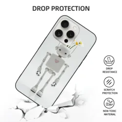 Custodia per iPhone 15/Pro/Max con design cartoon robot - OKOMALL