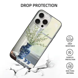 Custodia per iPhone 15/15 Pro/15 Pro Max con natura morta ad olio - okomall