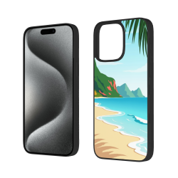 Coque pour iPhone 15/Pro/Max avec motif de paysage marin - Boutique officielle d'okomall