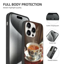 Custodia per iPhone 15/Pro/Max – Un Momento di Caffè Accogliente | OKOMALL