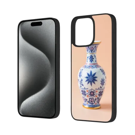 청화자기 iPhone 15 휴대폰 케이스 - 복고 동양풍 | OKOMALL