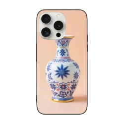 청화자기 iPhone 15 휴대폰 케이스 - 복고 동양풍 | OKOMALL