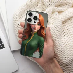 iPhone 15/Pro/Max ケース - 活気のある少女の肖像 | OKOMALL