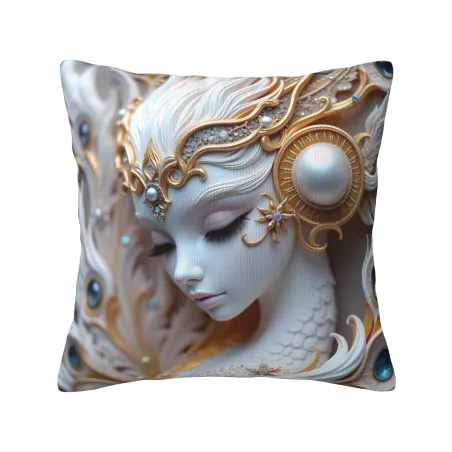 Housse de coussin en peluche de sirène de rêve - Okomall