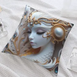 Housse de coussin en peluche de sirène de rêve - Okomall
