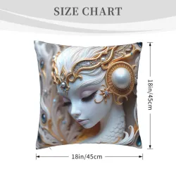 Housse de coussin en peluche de sirène de rêve - Okomall