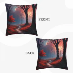 Forest Mist Plush Pillow Cover - 18x18 inches | OKOMALL