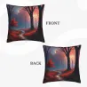Housse de coussin en peluche 'Brume de la Forêt' - 18x18 pouces | OKOMALL