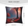 Custodia per cuscino in peluche 'Nebbia della Foresta' - 18x18 pollici | OKOMALL
