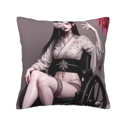 Housse de Coussin en Peluche 'Beauté Fantomatique' - Okomall