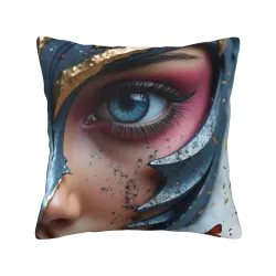Abstract Portrait Plush Pillow Cover - Okomall