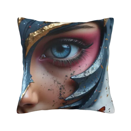 Abstract Portrait Plush Pillow Cover - Okomall