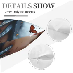 Funda de cojín de peluche con retrato abstracto - Okomall