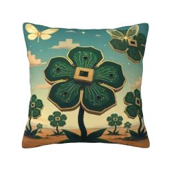 بطانة وسادة فروية "غابة التكنولوجيا" - 45 × 45 سم | Okomall