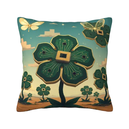 بطانة وسادة فروية "غابة التكنولوجيا" - 45 × 45 سم | Okomall