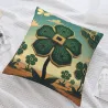 Copertura cuscino in peluche a tema Foresta Tecnologica - 18x18 pollici | Okomall