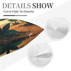 بطانة وسادة فروية "غابة التكنولوجيا" - 45 × 45 سم | Okomall