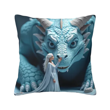 Housse de coussin en peluche Reine des Neiges - Okomall