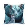 Housse de coussin en peluche Reine des Neiges - Okomall