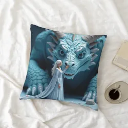 Housse de coussin en peluche Reine des Neiges - Okomall