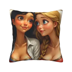 Cute Cartoon Character Plush Pillow Cover - Okomall