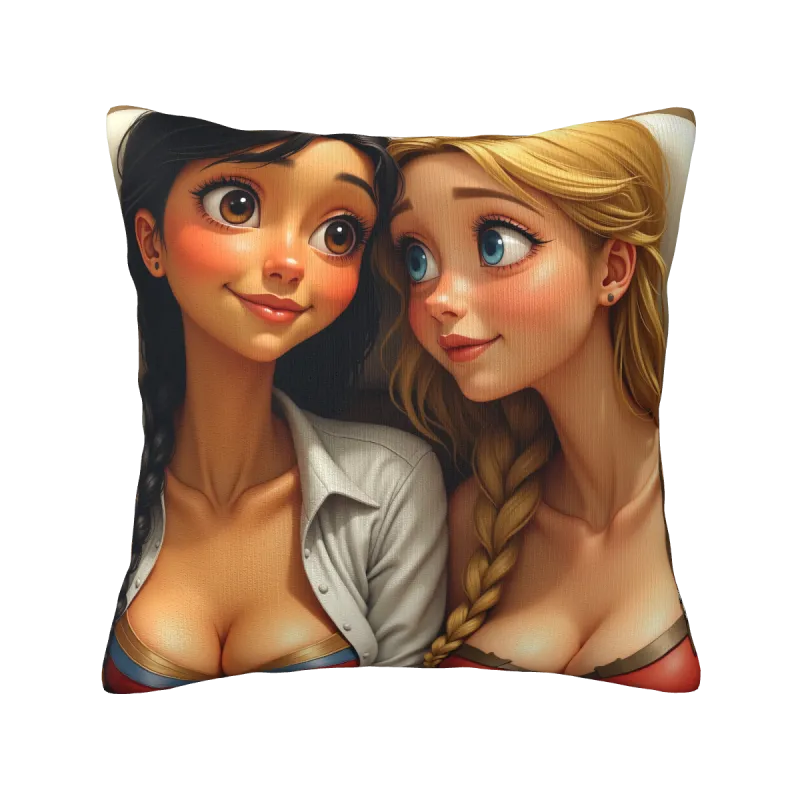 Federa Cuscino in Peluche con Personaggi Cartoni Animati Simpatici - Okomall