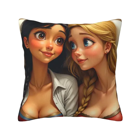 Federa Cuscino in Peluche con Personaggi Cartoni Animati Simpatici - Okomall