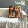 Süßes doppelseitiges Plüschkissenbezug mit Cartoon-Charakteren - Okomall
