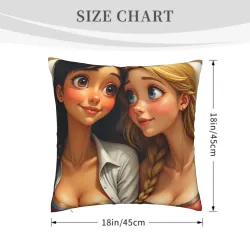 Cute Cartoon Character Plush Pillow Cover - Okomall
