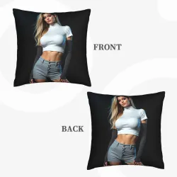 Stylish Girl Plush Pillow Cover - Okomall