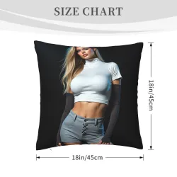 Housse de Coussin en Peluche Mode Fille - Okomall