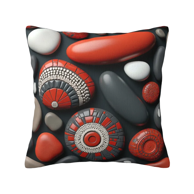 Abstract Geometric Pattern Plush Pillow Cover - Okomall