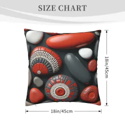 Abstract Geometric Pattern Plush Pillow Cover - Okomall
