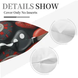 Cuscino in peluche con motivo geometrico astratto - Okomall