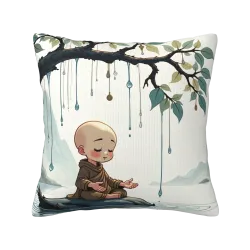 선(禪) 테마의 작은 승려 плюшевая подушка - Okomall