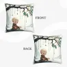 Housse de coussin en peluche Moine Zen - Okomall