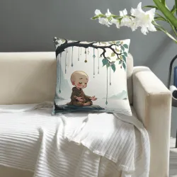 Federa Cuscino in Peluche Monaco Zen - Okomall